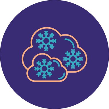 güzel bulut vektör çizgisi simgesi