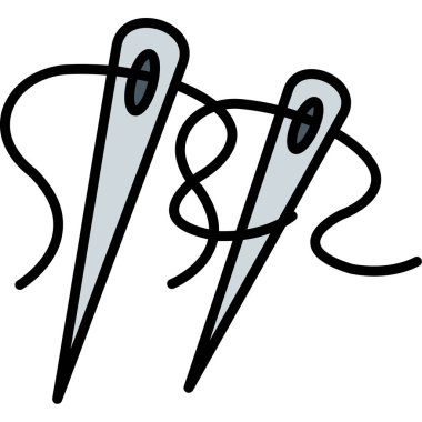 Dikiş dikmek için karikatür iğnesinin vektör çizimi