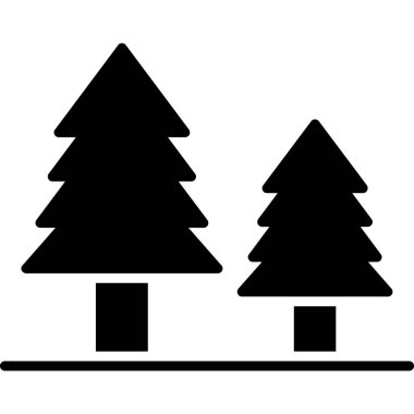 Ağaçlar. Web simgesi basit illüstrasyon
