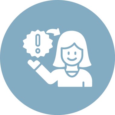 Konuşma balonu olan bir kadın, basit vektör çizimi