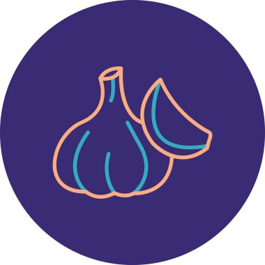 Sarımsak. Web simgesi basit illüstrasyon