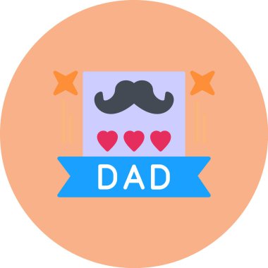 Babalar Günü ikonu. vektör illüstrasyonu