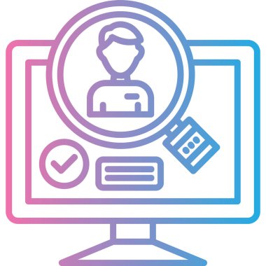 Bilgisayar. Web simgesi basit illüstrasyon