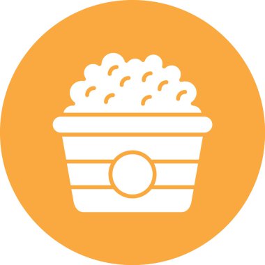 Patlamış mısır. Web simgesi basit illüstrasyon