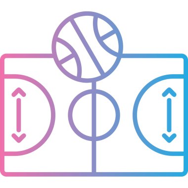 Basketbol ikonunun vektör illüstrasyonu