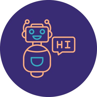 Robot simgesinin vektör illüstrasyonu