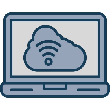 İnternet Wi-Fi renkli vektör resimleme simgesi