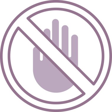 El yok. Web simgesi vektör illüstrasyonu