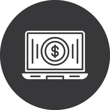 Para için. Web simgesi basit illüstrasyon