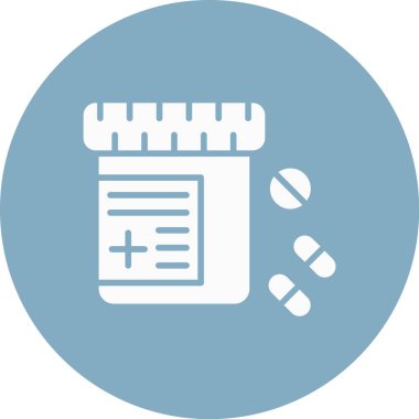 İlaç. Web simgesi basit illüstrasyon