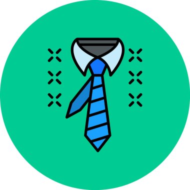 Kravat. Web simgesi basit illüstrasyon