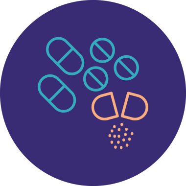 Tıp ve modern ikonun vektör illüstrasyonu