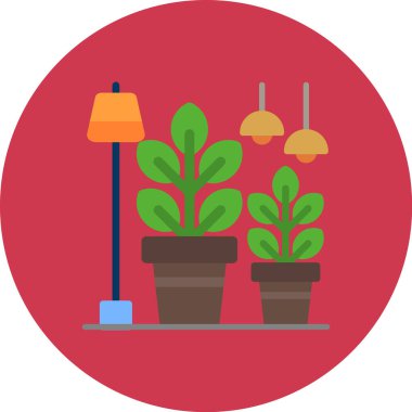 ev bitkisi düz ikon vektör çizimi