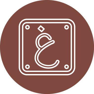 Benzersiz harf vektör simgesi