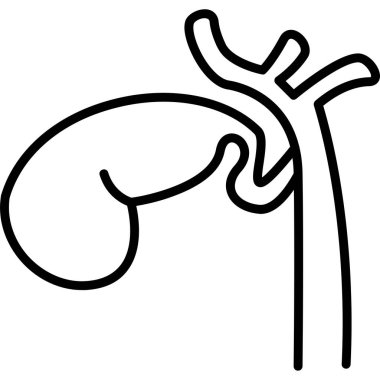 İnsan organı simgesi vektör çizimi