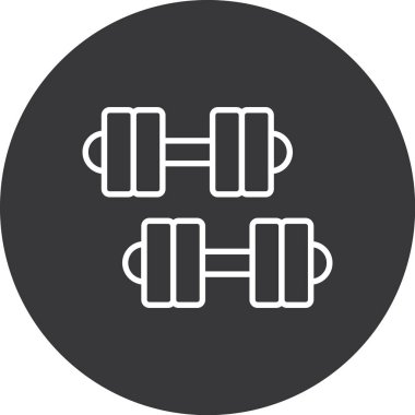 Moda biçimi izole edilmiş arkaplanda halter simgesi