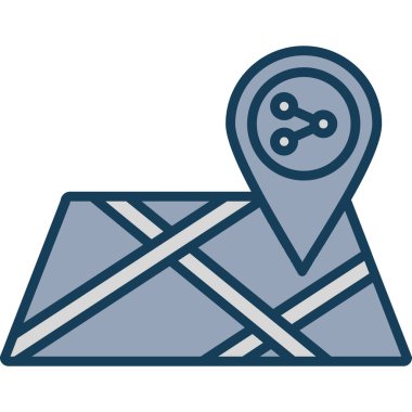 harita konumu ikon vektör illüstrasyonu