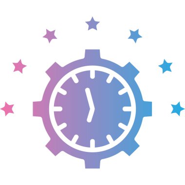 Saat simgesinin vektör illüstrasyonu