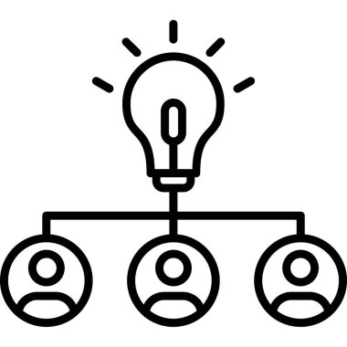 Bir fikrim var. Web simgesi basit illüstrasyon