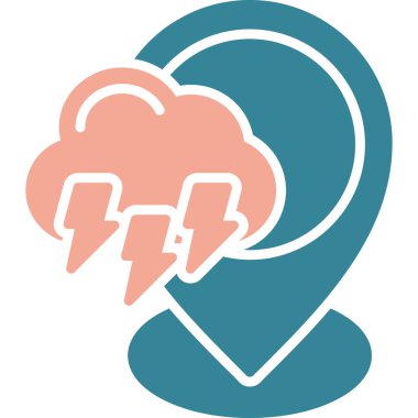 Bulut hesaplama modern simgesi, vektör illüstrasyonu