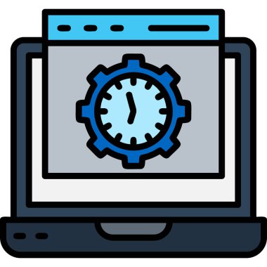 Saat. Web simgesi basit illüstrasyon