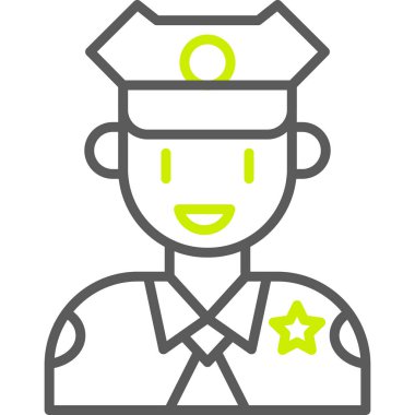 polis simgesi vektör illüstrasyonu