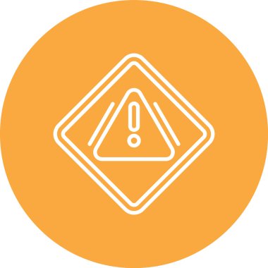 Uyarı simgesinin vektör illüstrasyonu