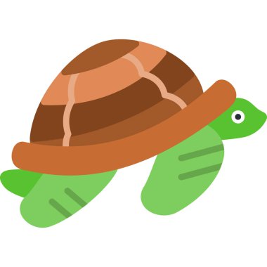 Kaplumbağa ikonu. ağ için kaplumbağa vektör simgelerinin karikatür çizimi