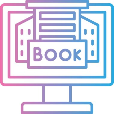 Kitap. Web simgesi basit illüstrasyon