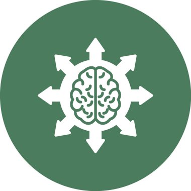 Beyin. Web simgesi basit illüstrasyon