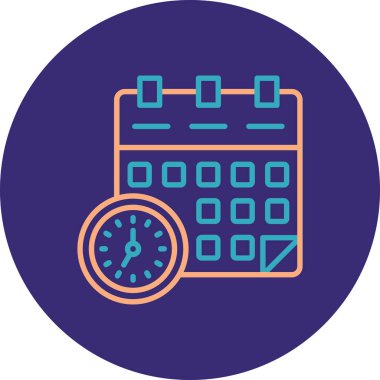 Takvim simgesi vektör illüstrasyonu