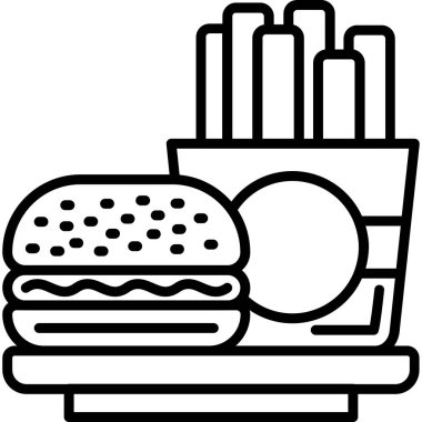 Hamburger fast food ikonu
