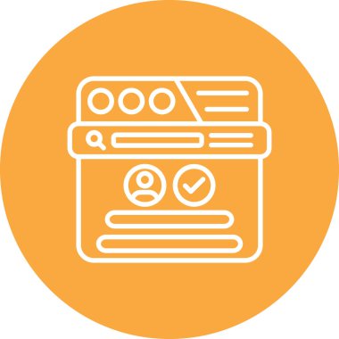 Tarayıcı. Web simgesi basit illüstrasyon