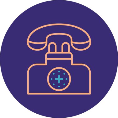 Arama telefon simgesinin vektör illüstrasyonu