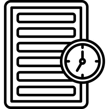 Saat simgesi vektör illüstrasyonu