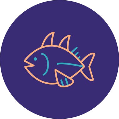 Balık. Web simgesi basit illüstrasyon