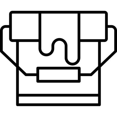 Kamp sırt çantası ikonu ana hatları vektörü. Yürüyüş yaparken. Yürüyüş.