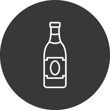 Şişe. Web simgesi basit illüstrasyon