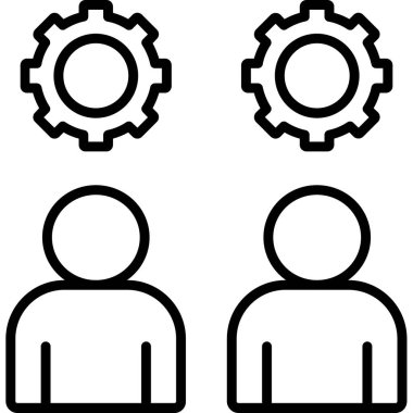 iş insanları simgesi, basit tasarım