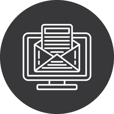 zarf e- posta simgesi, vektör illüstrasyonu