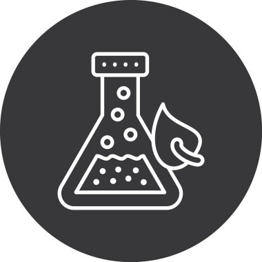 Kimyasal şişe simgesinin vektör çizimi