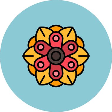 Çiçek ve süs logosunun vektör çizimi. Ağ için çiçek ve çiçek sembolü koleksiyonu.