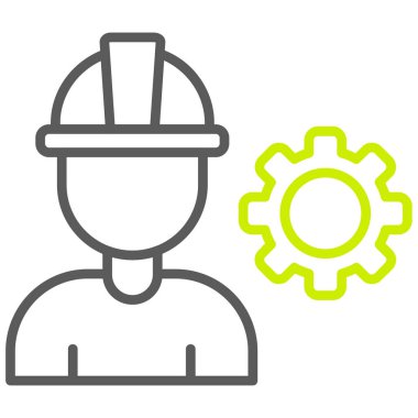 vektör inşaat mühendisi simgesi