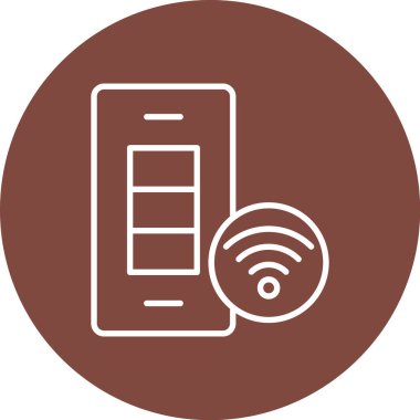 Bir wifi simgesinin vektör illüstrasyonu