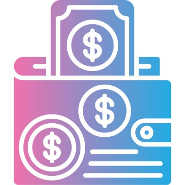 Para için. Web simgesi basit illüstrasyon