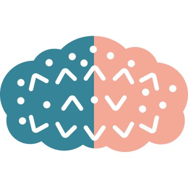 beyin ikonu vektör çizimi tasarımı