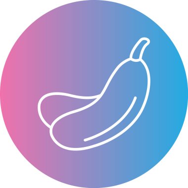 muz ikonu vektör çizimi