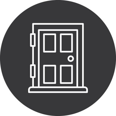 Kapı simgesinin vektör illüstrasyonu