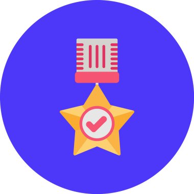 Madalya simgesi, vektör illüstrasyonu