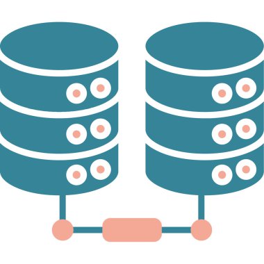 veritabanı. Web simgesi basit illüstrasyon